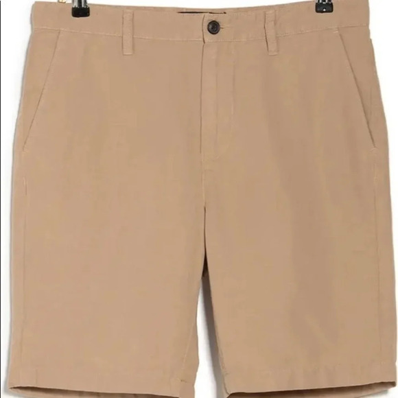 NEW John Varvatos Linen Shorts in Sand Stone Khaki - Picture 2 of 3